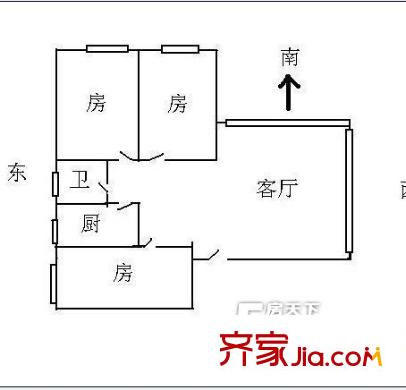 新文采花園 3室 戶型圖