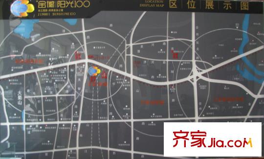 金徽陽(yáng)光100交通圖區(qū)位圖