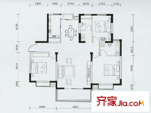 凱悅豪庭 3室 戶型圖