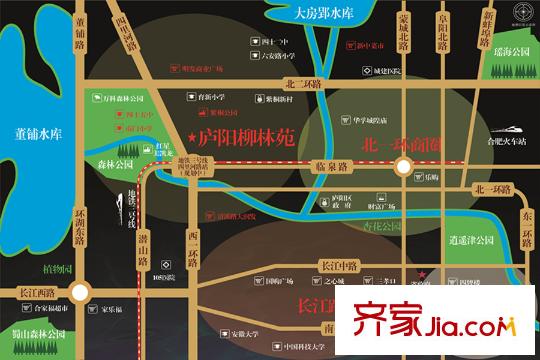 廬陽柳林苑小區(qū)區(qū)位圖