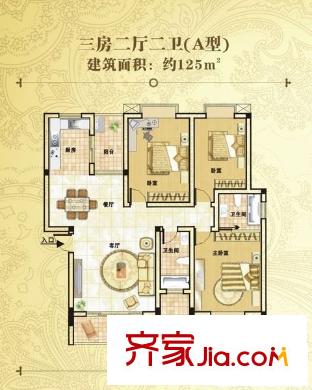 凱悅豪庭 3室 戶型圖