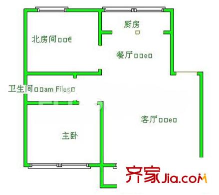 航運西村戶型圖1270618505547 2室1廳1衛(wèi)1廚