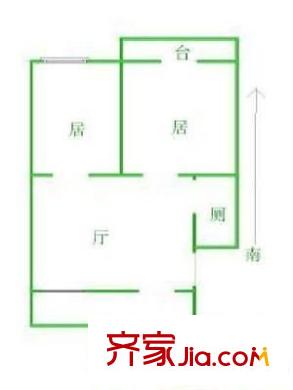 玉蘭新村 2室 戶型圖