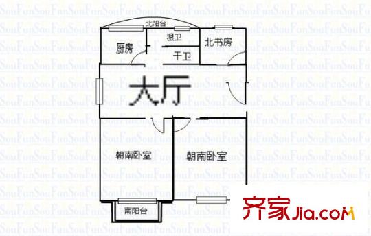 玉蘭新村 3室 戶型圖
