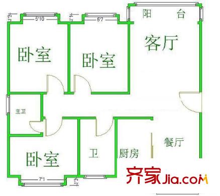 世紀新城 3室 戶型圖