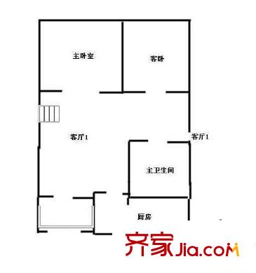 啤酒廠宿舍 2室 戶型圖