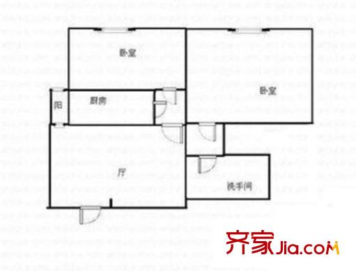 開關廠宿舍戶型圖mp_7160082473555937567 2室2廳1衛(wèi)1廚