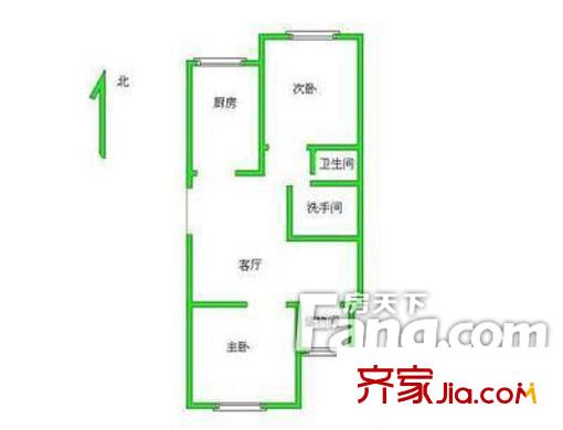 北苑小區(qū) 2室 戶型圖