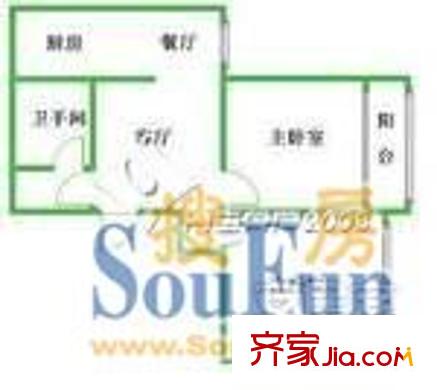 北苑小區(qū) 2室 戶型圖