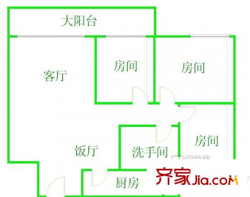 碧雨花園 3室 戶型圖
