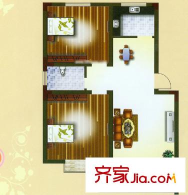 大鵬怡和華庭 2室 戶型圖