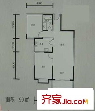 大鵬怡和華庭 2室 戶型圖