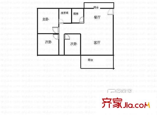 珠光雅苑 3室 戶型圖