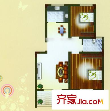 大鵬怡和華庭 2室 戶型圖