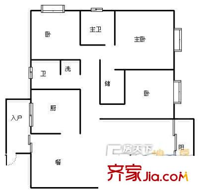 南艷瑞景 3室 戶型圖