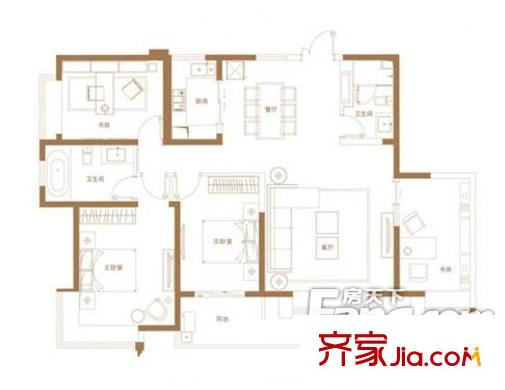 南艷瑞景 3室 戶型圖