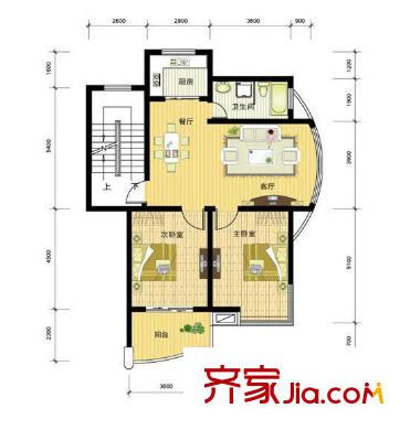 長(zhǎng)春都市豪庭 2室 戶型圖