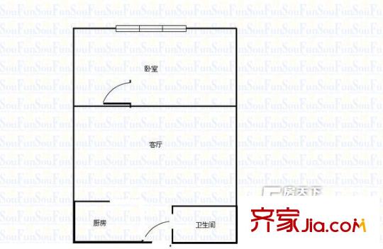 寶文國(guó)際花園 1室 戶型圖