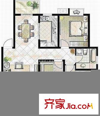 長(zhǎng)春都市豪庭 3室 戶型圖