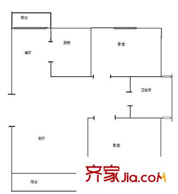 園林都市 2室 戶型圖
