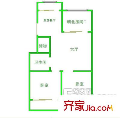 云輝閣 3室 戶型圖