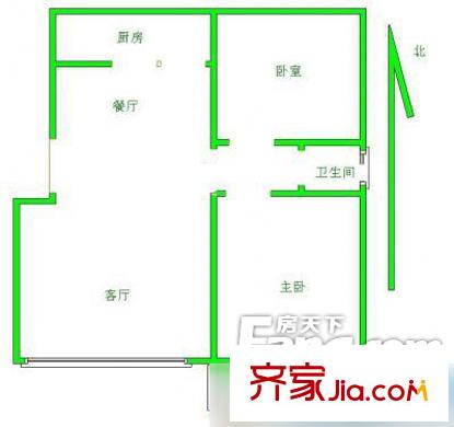 云輝閣 2室 戶型圖