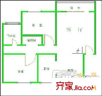 云輝閣 2室 戶型圖