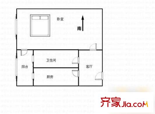 陶然居 1室 戶型圖
