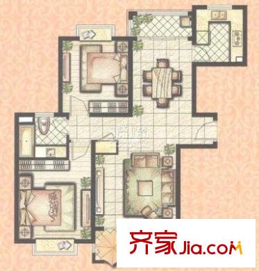 綠都嘉園 2室 戶型圖