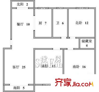 美樂園 3室 戶型圖