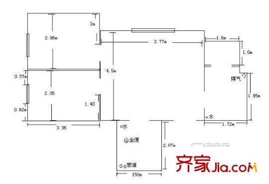 淮三小宿舍戶型圖12-7 3室2廳1衛(wèi)1廚