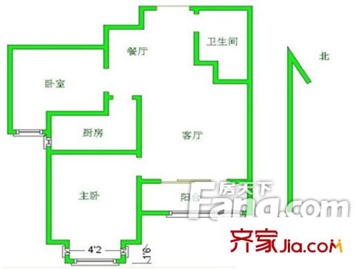淮三小宿舍戶型圖戶型圖5 2室1廳1衛(wèi)1廚