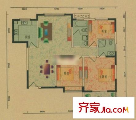 豪世優(yōu)庭 3室 戶型圖