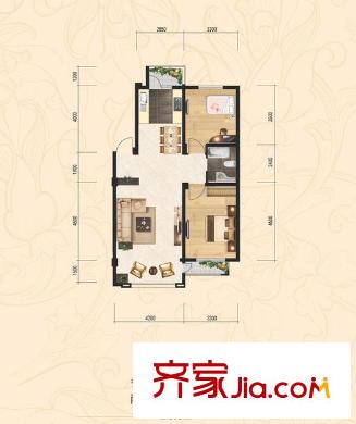 圣大國際 2室 戶型圖