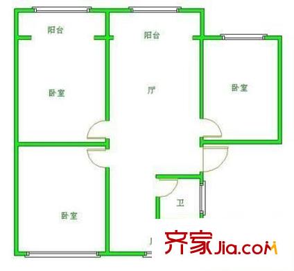 雍景臺 3室 戶型圖