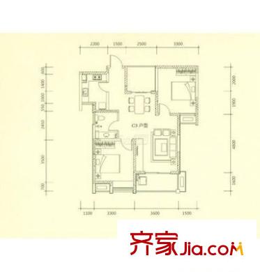 雍景臺 3室 戶型圖