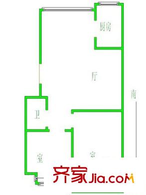 鐵路生活小區(qū)戶型圖7252983300 2室1廳1衛(wèi)1廚
