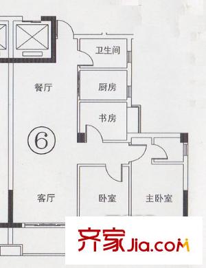 萬科鉑客公寓戶型圖4 2室2廳1衛(wèi)1廚
