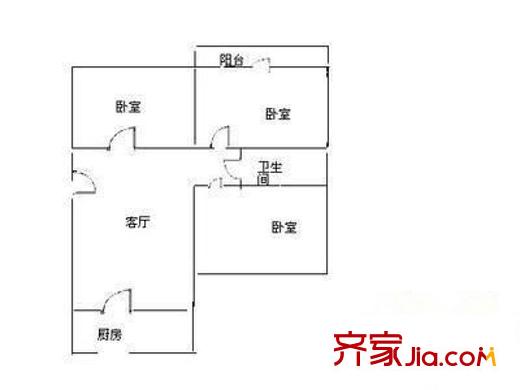 萬科鉑客公寓 3室 戶型圖