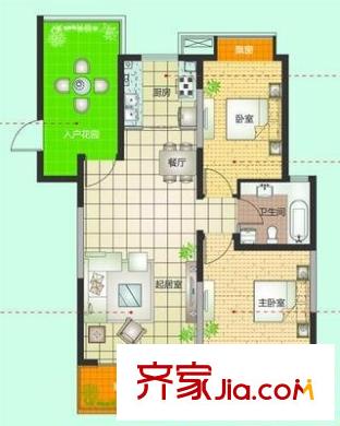 東湖山莊 4室 戶型圖