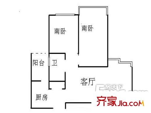送變電家園 2室 戶型圖