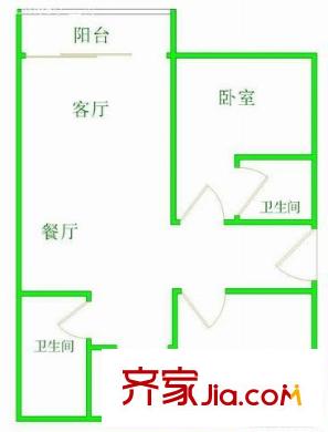 教師新村 2室 戶型圖