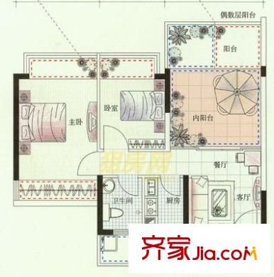 江南書苑 5室 戶型圖