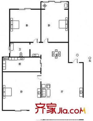 江南書苑 3室 戶型圖