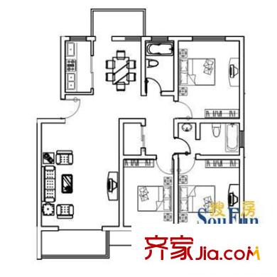 長城小區(qū)戶型圖5 