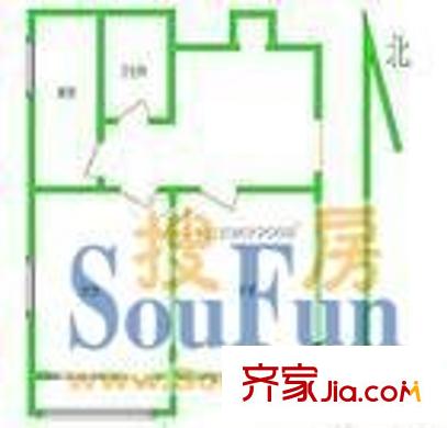 化工西村 2室 戶型圖