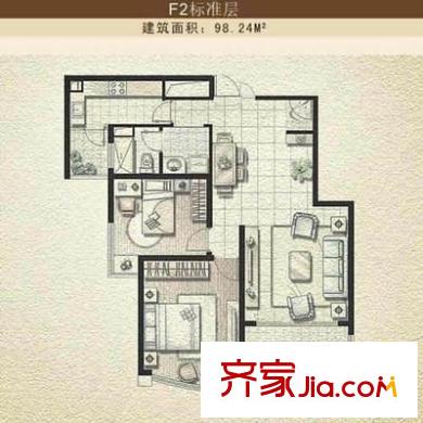 國(guó)風(fēng)東風(fēng)小區(qū) 2室 戶型圖