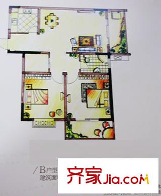 同城花園 2室 戶(hù)型圖