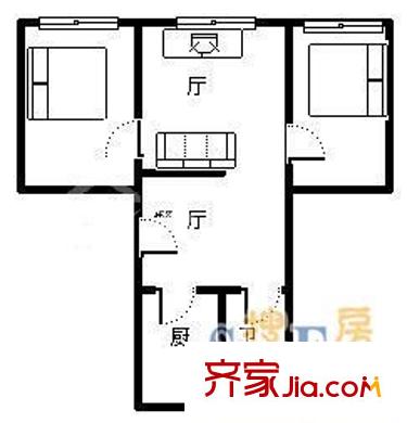 麗水天錦苑 2室 戶型圖
