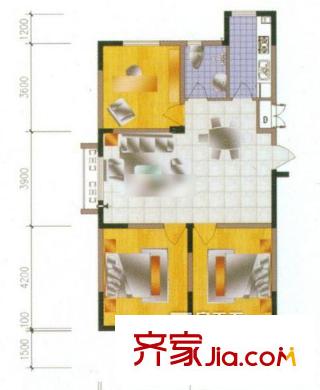 幸福園小區(qū) 3室 戶(hù)型圖